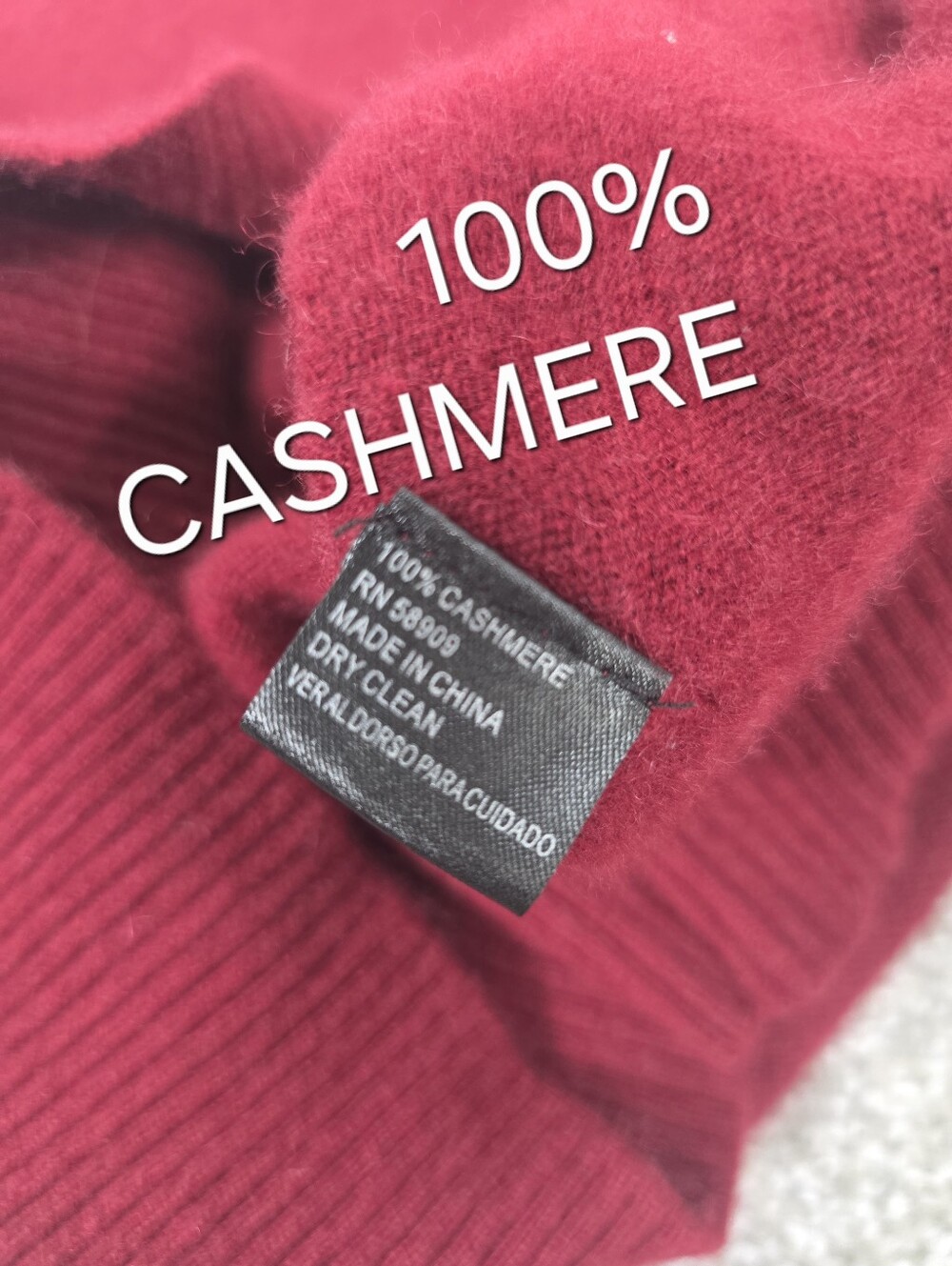 Antonio Melani 100% Fuzzy Cashmere Garnet Red Turtleneck Sweater M Quiet Luxury - Picture 4 of 14